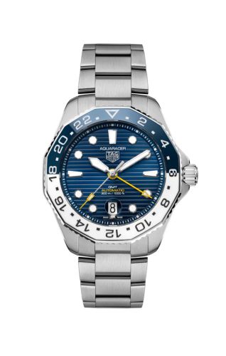 TAG Heuer Aquaracer Professional 300 GMT Stainless Steel / Blue / Bracelet